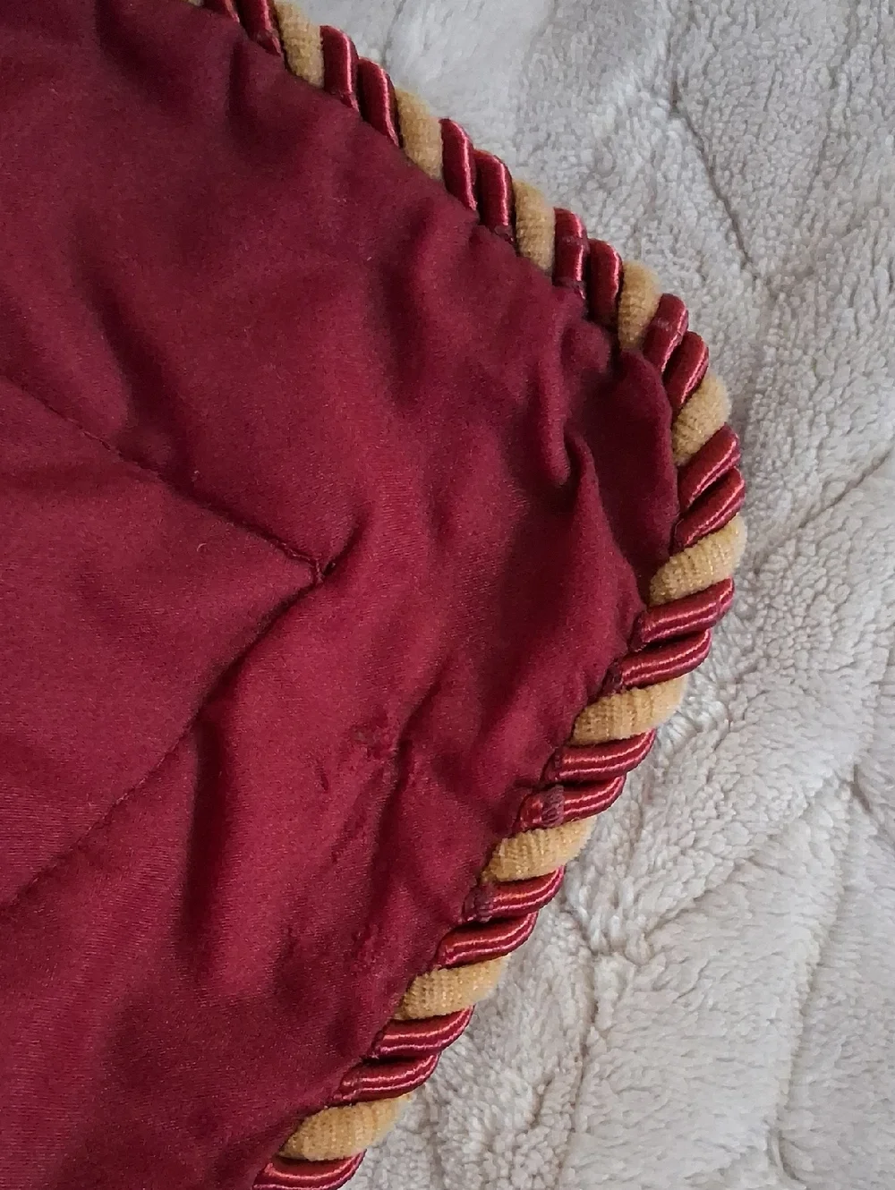 Luxury Brocade King Size Pillow Shams - Pair In Burgandy And Gold 40